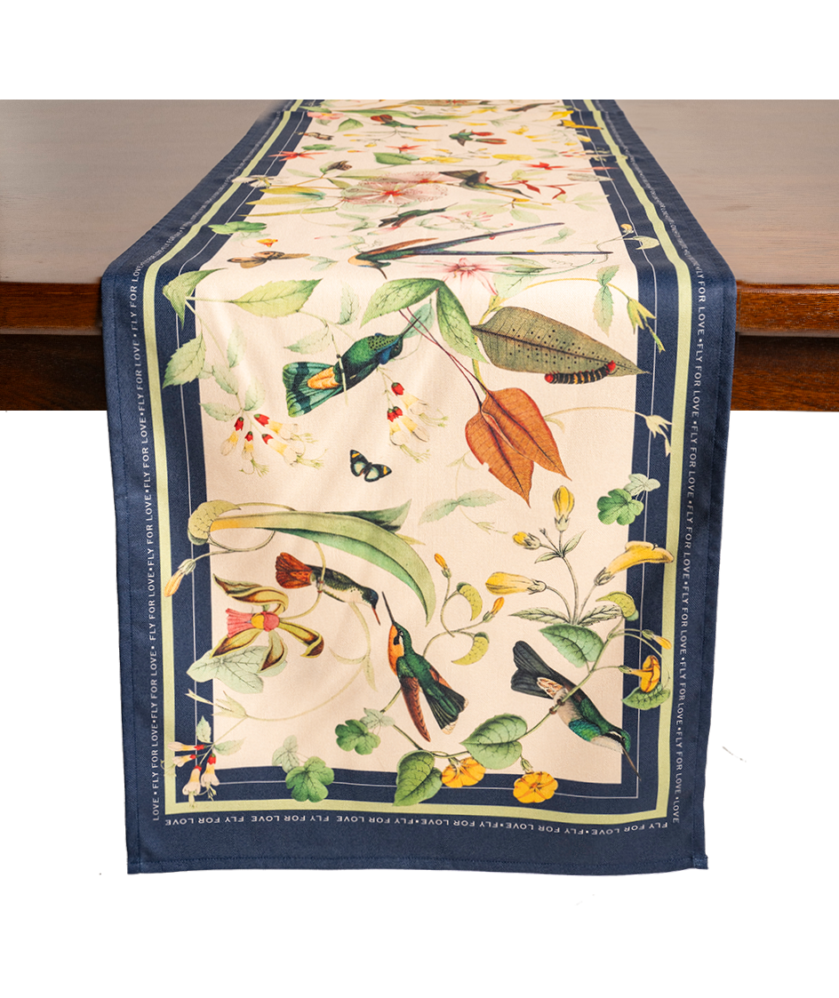 Hummingbird Blue - Table Runner