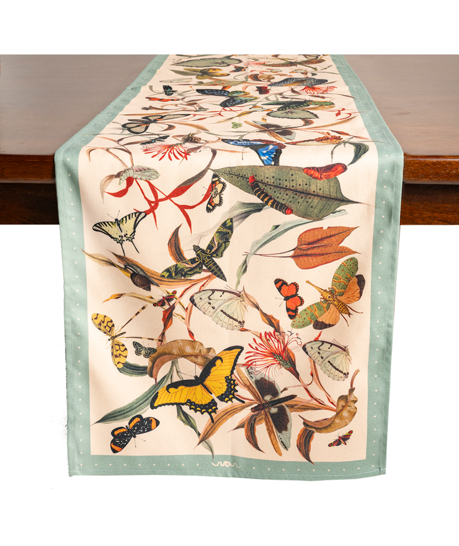 Butterfly Aqua - Table Runner