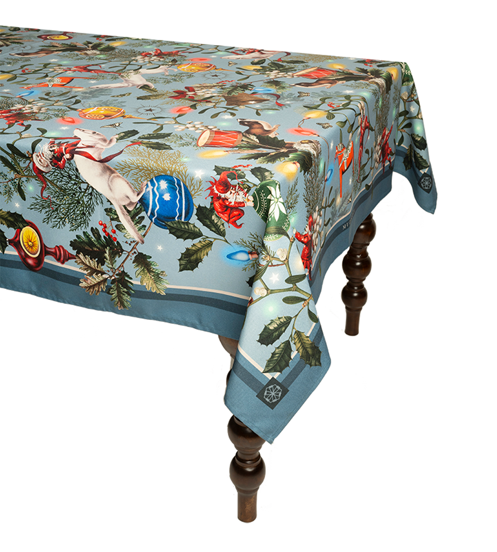 Santa´s Atelier Blue - Tablecloth