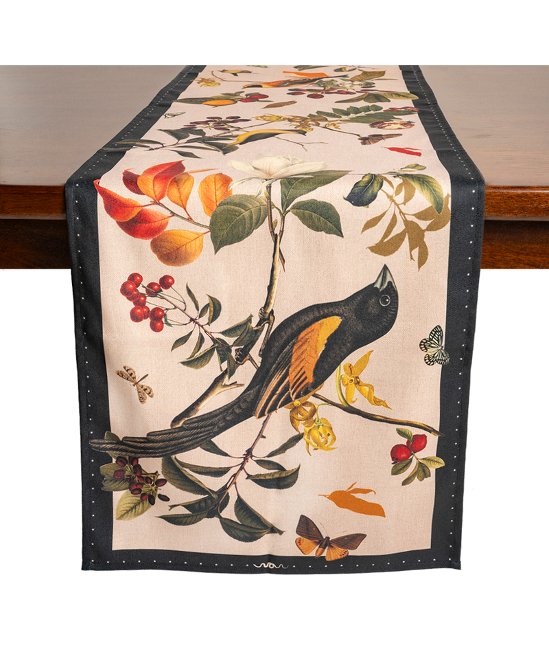 Muzaluci Birds Retro Table Runner