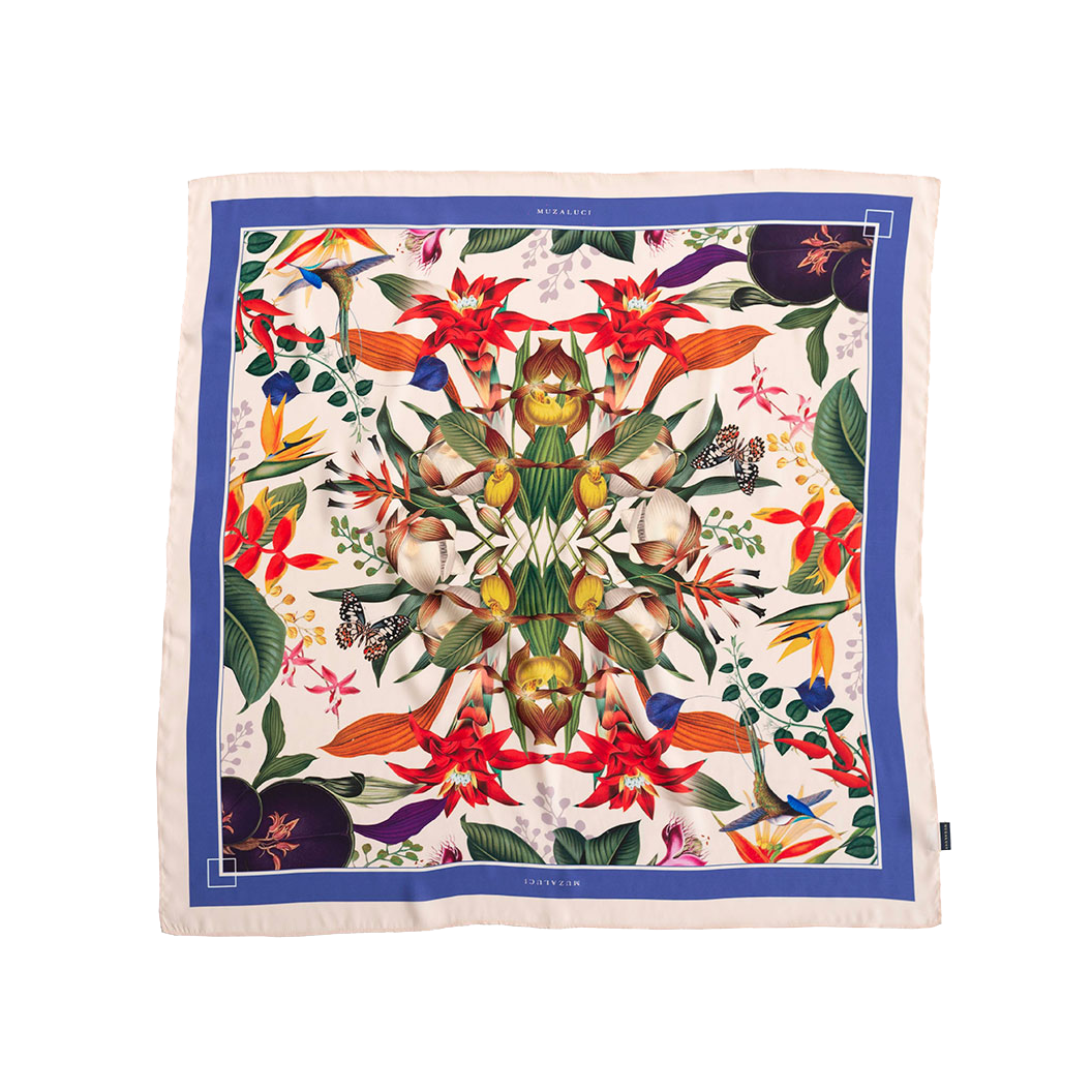 Colombian Flowers Ivory - Scarve