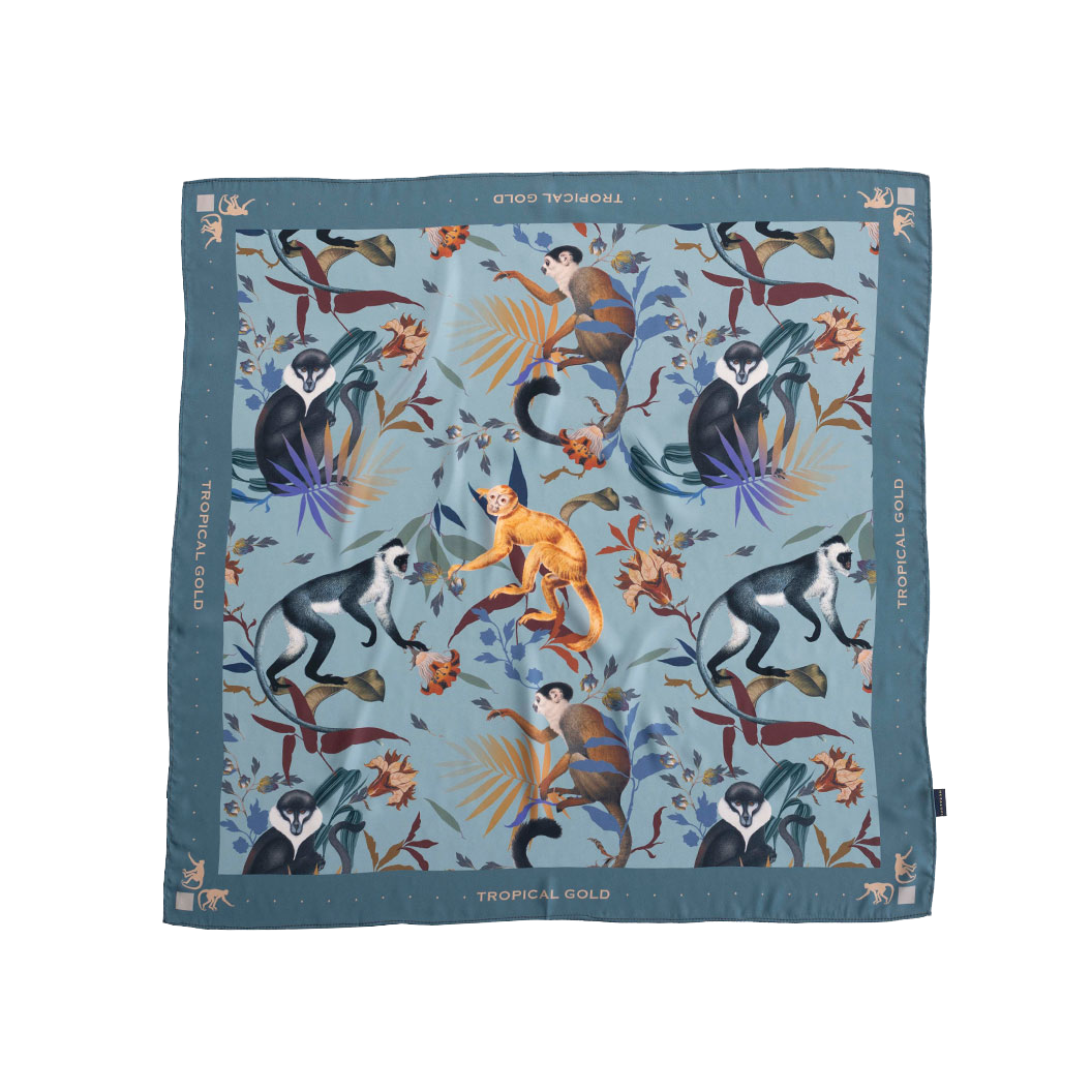 Monkeys Blue - Scarf