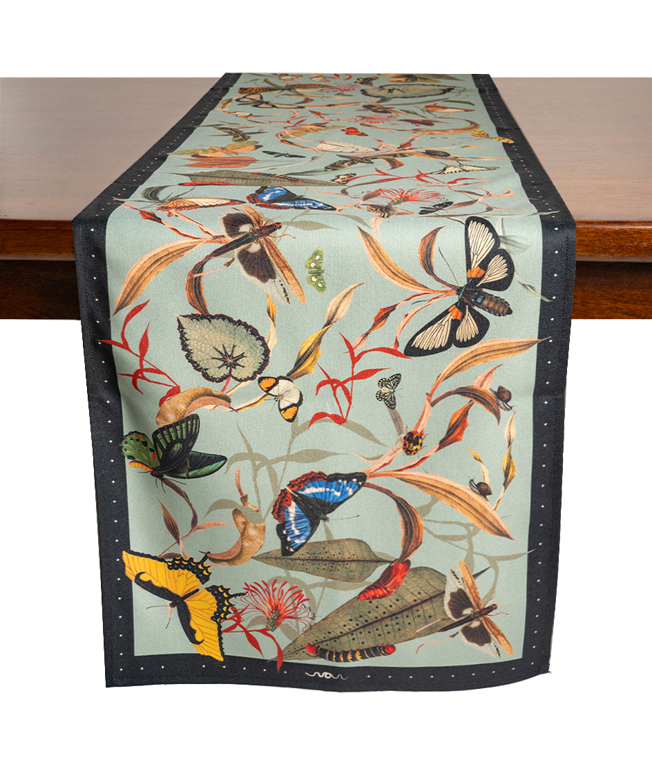 Butterfly Black - Table Runner