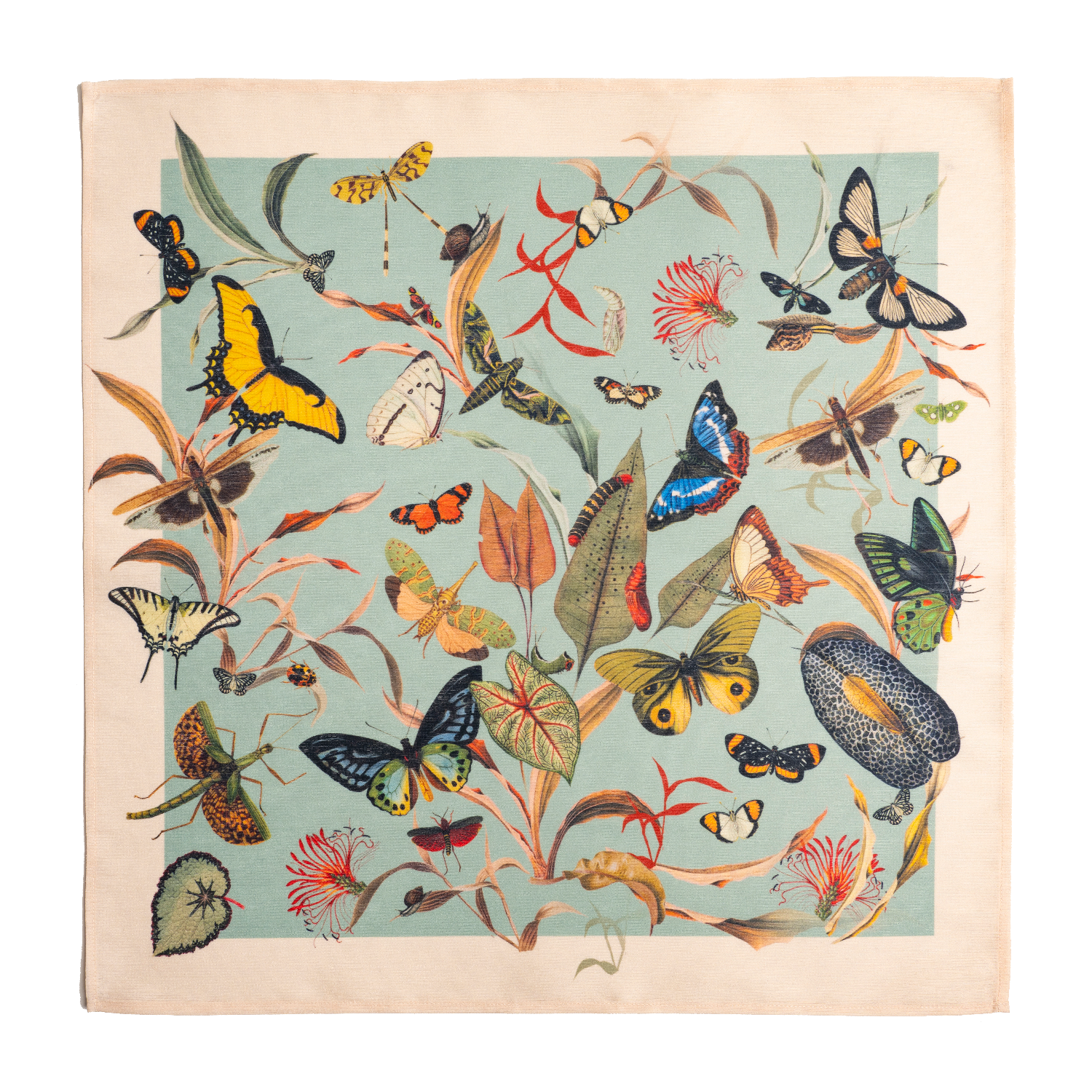 Napkins for tables with animals and flowers