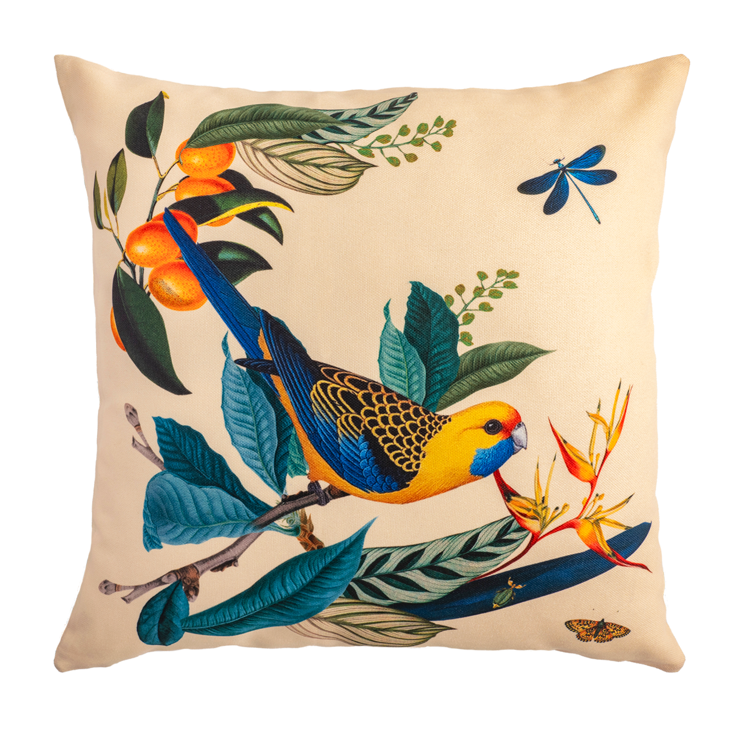 Colombian Parrots Green - Canvas Pillow