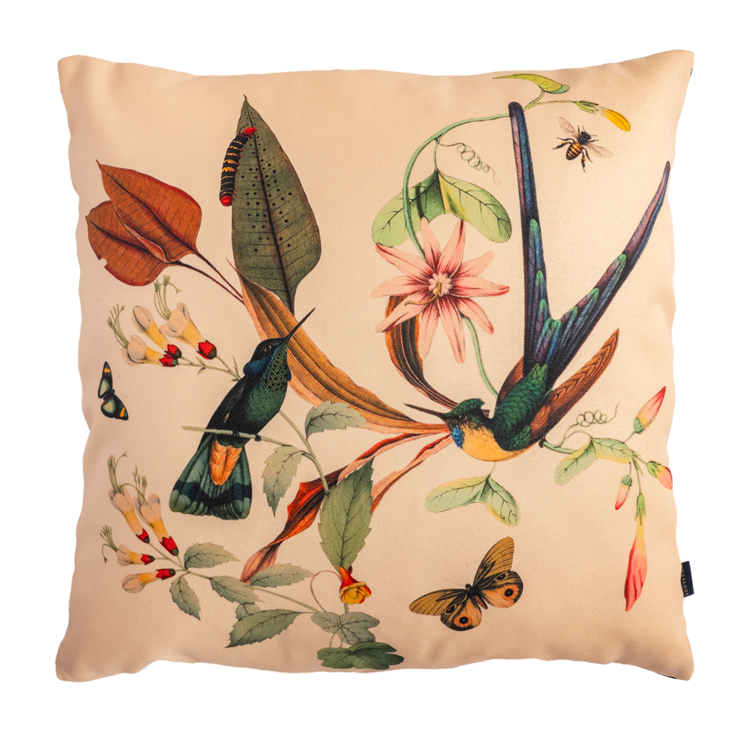 Hummingbird Leaves - Canvas Pillow