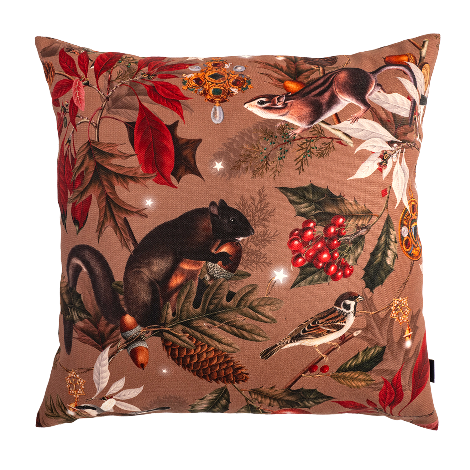Navidad Ardilla - Canvas Pillow